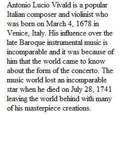 Composer's Biography